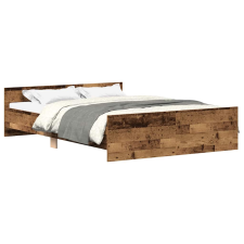 vidaXL antik fa szerelt fa ágykeret matrac nélkül 140x200 cm (3328740) ágy és ágykellék