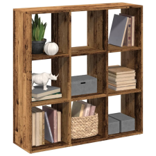 vidaXL antik fa színű fa térelválasztó könyvespolc 102x29x103,5 cm bútor