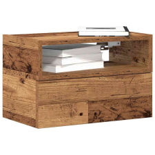 vidaXL antik fa színű falra szerelhető éjjeliszekrény 45x26x28,5 cm bútor