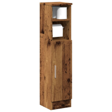 vidaXL antik fa színű fürdőszobaszekrény tekercstartóval 20,5x22x90 cm fürdőszoba bútor