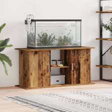 vidaXL antik fa színű szerelt fa akváriumállvány 121x41x58 cm halfelszerelések