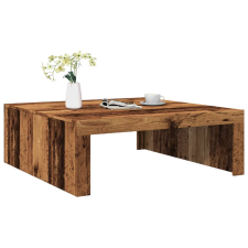 vidaXL antik fa színű szerelt fa dohányzóasztal 100 x 100 x 35 cm bútor