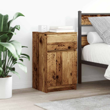 vidaXL antik fa színű szerelt fa éjjeliszekrény 39x35x65 cm bútor
