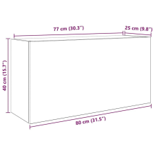 vidaXL antik fa színű szerelt fa fali fürdőszobaszekrény 80x25x40 cm fürdőszoba bútor