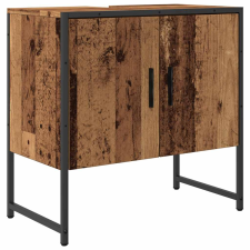 vidaXL antik fa színű szerelt fa fürdőszobai mosdószekrény 60x33x60 cm (857702) fürdőszoba bútor