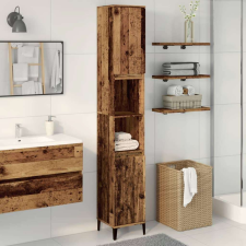 vidaXL antik fa színű szerelt fa fürdőszobaszekrény 30 x 30 x 190 cm fürdőszoba bútor