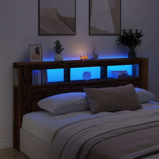 vidaXL antik fa színű szerelt fa LED-es fejtámla 200x18,5x103,5 cm ágy és ágykellék