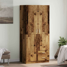 vidaXL antik fa színű szerelt fa ruhásszekrény 80x52x180 cm bútor