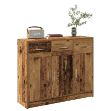 vidaXL antik fa színű szerelt fa tálalószekrény 91x28x75 cm bútor