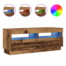 vidaXL antik fa színű szerelt fa TV-szekrény LED-ekkel 100x35x40 cm (856355) bútor