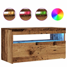 vidaXL antik fa színű szerelt fa TV-szekrény LED-ekkel 75x35x40 cm (856315) bútor