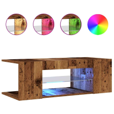 vidaXL antik fa színű szerelt fa TV-szekrény LED-ekkel 90x39x30 cm (856325) bútor