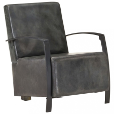 vidaXL Antikolt szürke valódi bőr fotel bútor