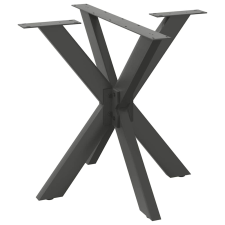 vidaXL antracit acél étkezőasztal lábak pók alakú 85x85x(72-73) cm bútor