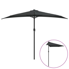 vidaXL antracit féloldalas erkély napernyő alumíniumrúddal 300x155 cm kerti bútor