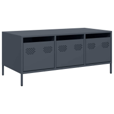 vidaXL antracit hidegen hengerelt acél dohányzóasztal 101,5x50x43,5 cm (851270) bútor