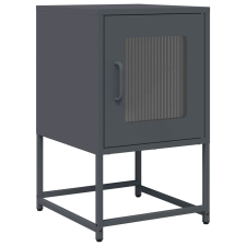 vidaXL antracit hidegen hengerelt acél éjjeliszekrény 36x39x60,5 cm (853328) bútor