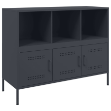 vidaXL antracit hidegen hengerelt acél tálalószekrény 100,5x39x79 cm bútor