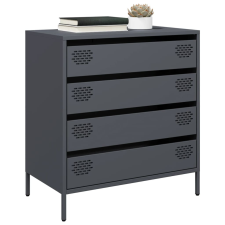 vidaXL antracit hidegen hengerelt acél tálalószekrény 68x39x73,5 cm bútor