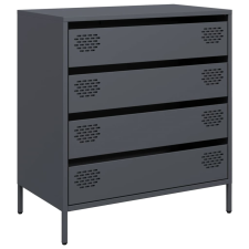 vidaXL antracit hidegen hengerelt acél tálalószekrény 68x39x73,5 cm (851288) bútor