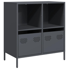 vidaXL antracit hidegen hengerelt acél tálalószekrény 68x39x73,5 cm (851360) bútor