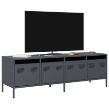 vidaXL antracit hidegen hengerelt acél TV-szekrény 135x39x43,5 cm bútor