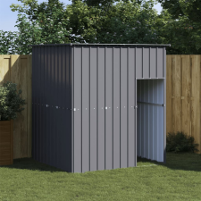 vidaXL antracit horganyzott acél kutyakennel tetővel 165x153x181 cm szállítóbox, fekhely kutyáknak