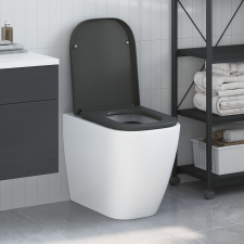 vidaXL Antracit Műanyag Standard Modern Antracit WC ülőke takarító és háztartási eszköz