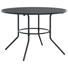vidaXL antracit porszórt acél kerek teraszasztal Ø110x72,5 cm kerti bútor