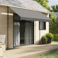 vidaXL antracit szövet és acél feltekerhető napellenző 300 x 150 cm kerti bútor