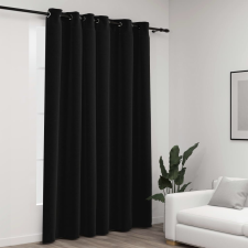 vidaXL antracit vászonhatású sötétítőfüggöny fűzőkarikával 290x245 cm lakástextília