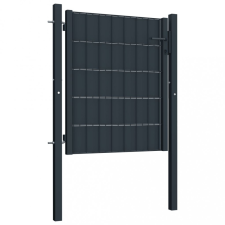 vidaXL Antracitszürke acél kerítéskapu 100 x 81 cm kerti dekoráció