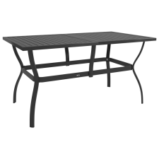 vidaXL antracitszürke acél kerti asztal 140 x 80 x 72 cm kerti bútor