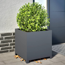 vidaXL antracitszürke acél kerti virágtartó 50 x 50 x 50 cm kerti tárolás