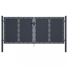 vidaXL antracitszürke acél kertkapu 300 x 125 cm kerti bútor