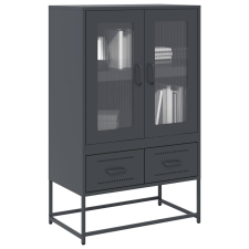 vidaXL antracitszürke acél magasszekrény 68x39x111,5 cm bútor