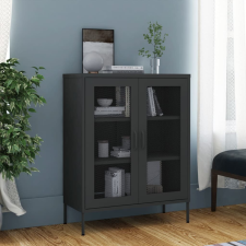 vidaXL antracitszürke acél tárolószekrény 80 x 35 x 101,5 cm irattároló szekrény