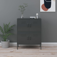 vidaXL antracitszürke acél tárolószekrény 80 x 35 x 101,5 cm irattároló szekrény