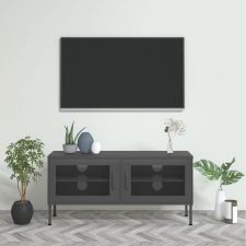 vidaXL antracitszürke acél TV-szekrény 105 x 35 x 50 cm bútor