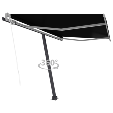 vidaXL antracitszürke automata póznás napellenző 300 x 250 cm kerti bútor