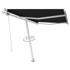 vidaXL antracitszürke automata póznás napellenző 350 x 250 cm kerti bútor