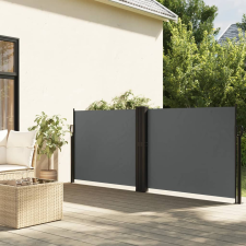 vidaXL Antracitszürke behúzható oldalsó napellenző 100 x 600 cm kerti bútor