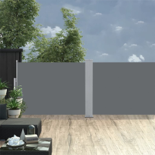 vidaXL antracitszürke behúzható oldalsó napellenző 120 x 1000 cm kerti bútor