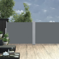vidaXL antracitszürke behúzható oldalsó napellenző 140 x 1000 cm kerti bútor