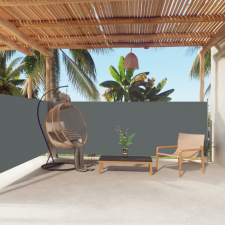 vidaXL antracitszürke behúzható oldalsó napellenző 140 x 600 cm kerti bútor