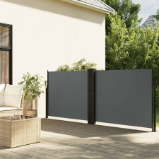 vidaXL antracitszürke behúzható oldalsó napellenző 140x1200 cm kerti bútor