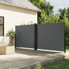 vidaXL Antracitszürke behúzható oldalsó napellenző 160 x 1200 cm