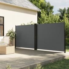 vidaXL Antracitszürke behúzható oldalsó napellenző 160 x 1200 cm kerti bútor
