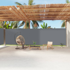 vidaXL antracitszürke behúzható oldalsó napellenző 220 x 1200 cm kerti bútor