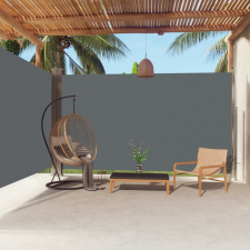 vidaXL Antracitszürke behúzható oldalsó napellenző 220 x 600 cm kerti bútor